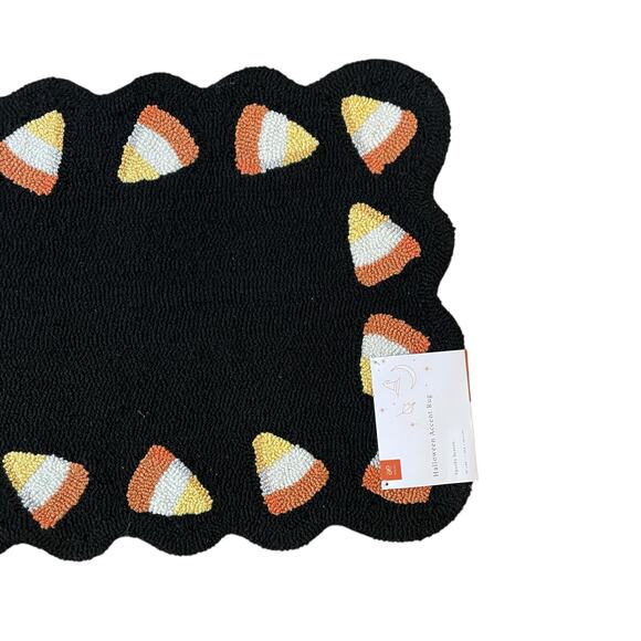 LOLOI Halloween Candy Corn Hooked Accent Rug 20x60 Scalloped Home Decor New - Picture 10 of 13